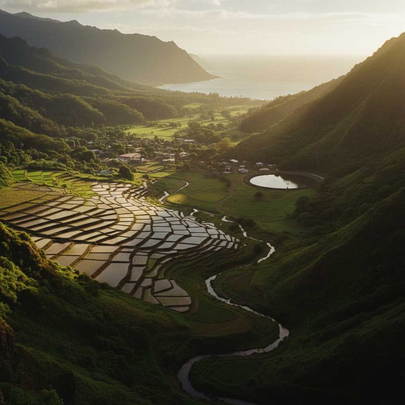 Furtile valley that provides from the mountains to the sea.