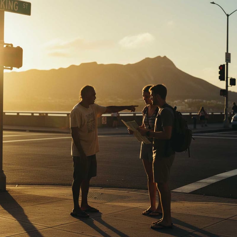 Directing towards the ocean